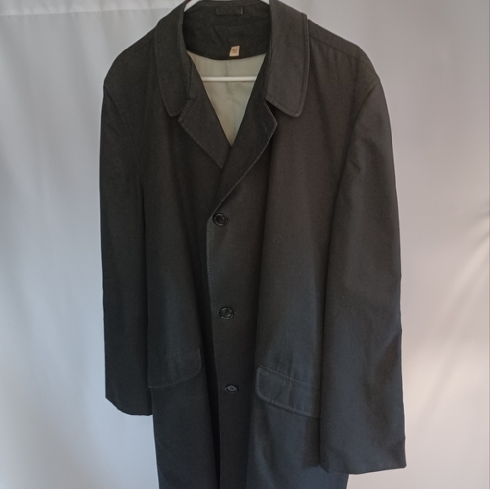 Italian Vintage Larini Overcoat Trench Coat ** 42L  RARE